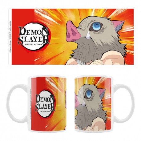 Taza de cerámica con diseño de Inosuke de Demon Slayer