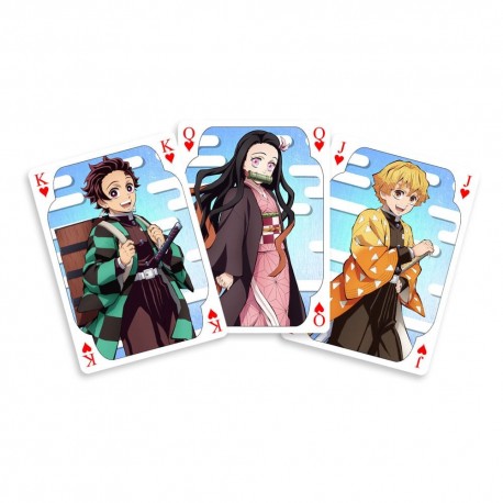 Baraja de póker Demon Slayer con personajes del anime