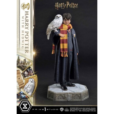 Estatua de Harry Potter con Hedwig escala 1/6