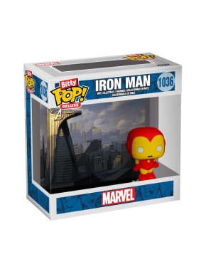 Caja de figura Bitty POP! Iron Man en exhibición
