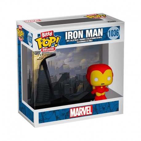 Caja de figura Bitty POP! Iron Man en exhibición