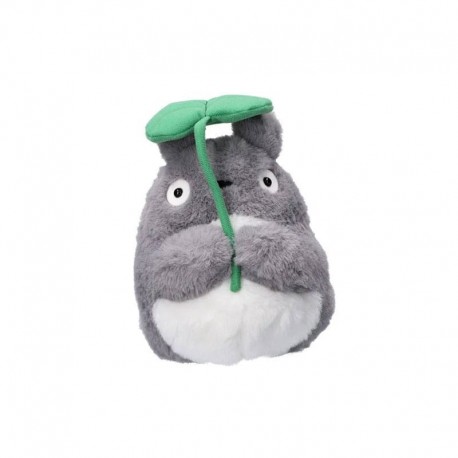 Pelúcia Meu Vizinho Totoro com folha verde, 21 cm