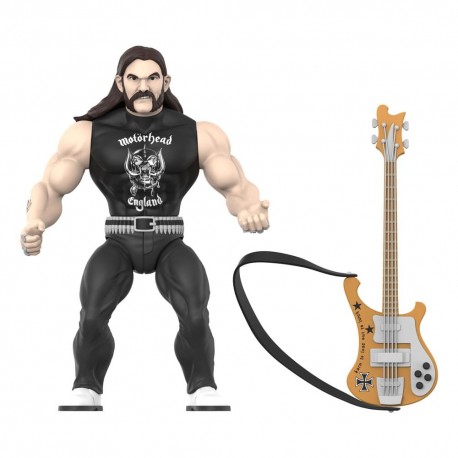 Figura articulada do Lemmy do Motorhead com baixo e acessórios