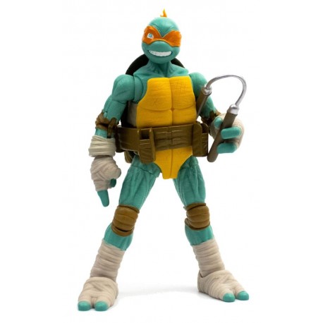 Figura articulada Michelangelo Tartarugas Ninja com acessórios