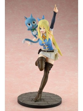 Estatua de Lucy Heartfilia con Happy de Fairy Tail, 23 cm