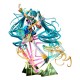 Estatua Hatsune Miku con guitarra, diseño colorido