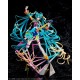 Estatua Hatsune Miku con guitarra, diseño colorido