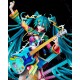 Estatua Hatsune Miku con guitarra, diseño colorido