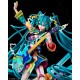 Estatua Hatsune Miku con guitarra, diseño colorido