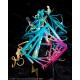 Estatua Hatsune Miku con guitarra, diseño colorido