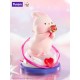 Statue de Momo Bunny de 22 cm, lapin rose avec sceptre doré