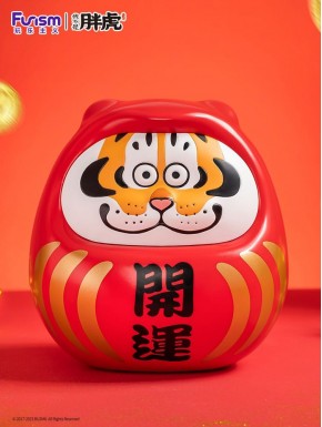 Estátua Alexander the Tiger Dharuma 20 cm em vermelho