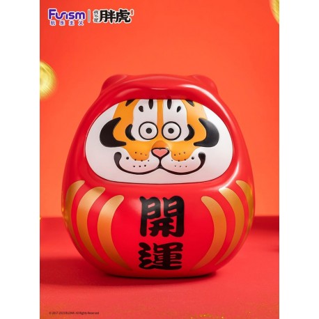 Estátua Alexander the Tiger Dharuma 20 cm em vermelho