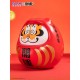Estátua Alexander the Tiger Dharuma 20 cm em vermelho