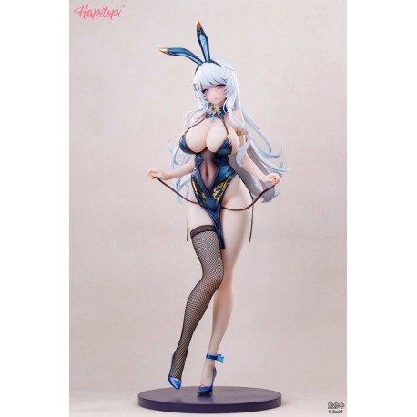 Estatua Qi Kai De Sheng Bunny Girl 29 cm con detalles en traje azul