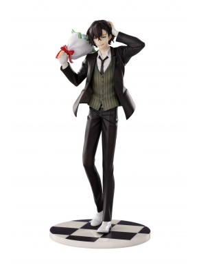 Statue de Dazai Osamu avec bouquet de fleurs de Bungo Stray Dogs