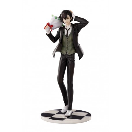 Statue de Dazai Osamu avec bouquet de fleurs de Bungo Stray Dogs