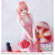Estatua de Yuna Amagami de pie con vestido rosa