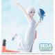 Estatua de Asahi Amagami de 18 cm en vestido azul con ramo de flores