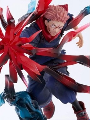 Estatua Yuji Itadori Black Flash de 16 cm en PVC