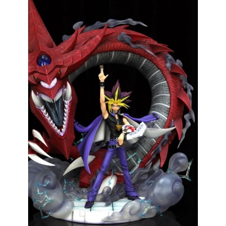 Estatua de Yami Yugi y Slifer de Yu-Gi-Oh de 51 cm