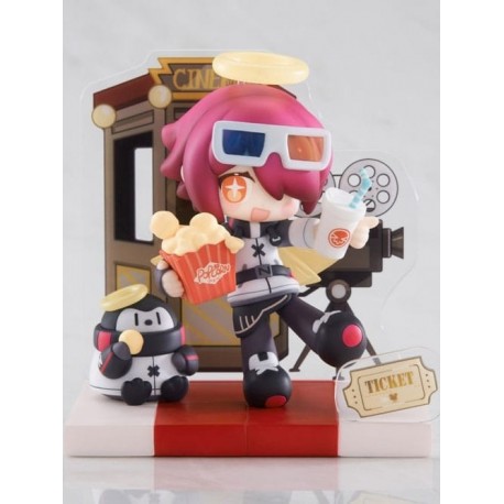Figura de Exusiai 10 cm Arknights con palomitas y bebida
