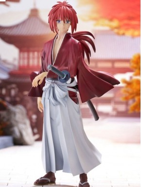 Estatua Kenshin Himura de 19 cm en kimono rojo