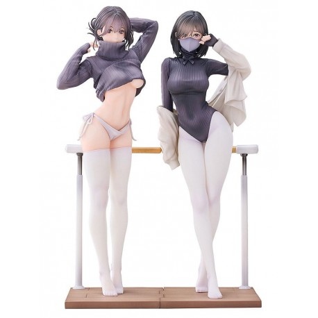 Estatua de Guitar MeiMei y Shokyu Sensei en lección de baile 24 cm