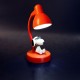Lâmpada LED de 11 cm com figura do Snoopy, cor vermelha.