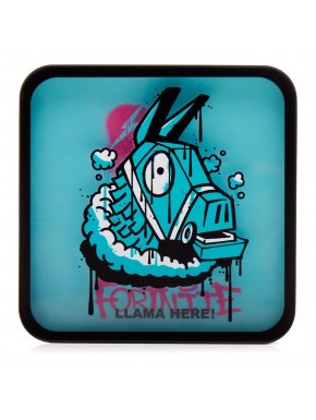 Lampe acrylique Fortnite avec design de lama en bleu et rose
