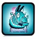 Lampe acrylique Fortnite avec design de lama en bleu et rose
