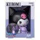 Lámpara Kuromi Sanrio negra y rosa con luz lila