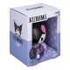 Lámpara Kuromi Sanrio negra y rosa con luz lila