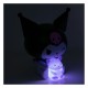 Lámpara Kuromi Sanrio negra y rosa con luz lila