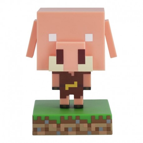 Lámpara Piglin de Minecraft de 11 cm en tonos rosa