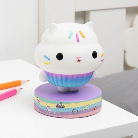 Luminária Gabby's Dollhouse Cakey Cat iluminada