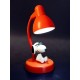 Lâmpada LED de 11 cm com figura do Snoopy, cor vermelha.