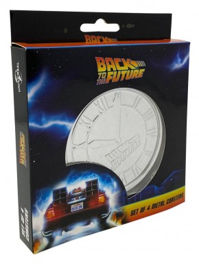 Lot de 4 sous-verres métal Retour vers le Futur