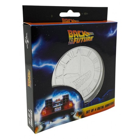 Conjunto de 4 porta-copos metal Regresso ao Futuro