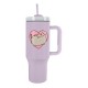 Garrafa de aço inoxidável Pusheen com coração