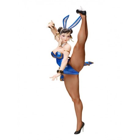 Estátua de Chun-Li versão Bunny de 48 cm do jogo Street Fighter 6