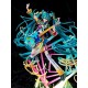Estatua Hatsune Miku con guitarra, diseño colorido