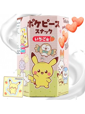 Boîte de snack Tohato Pokémon saveur fraise avec autocollant Pikachu