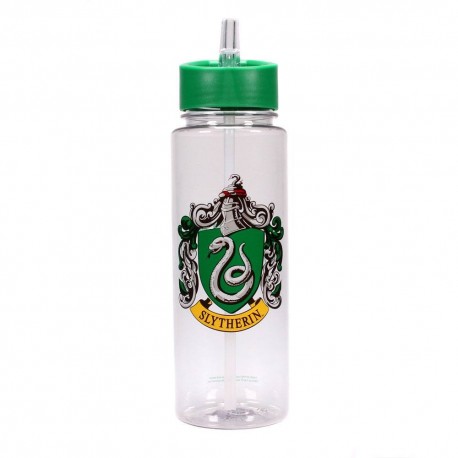 Botella de agua Harry Potter con escudo de Slytherin