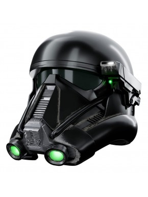 Casco electrónico Imperial Death Trooper de Star Wars con luces verdes