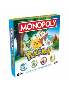 Caja del juego de mesa Monopoly Pokémon con Pikachu