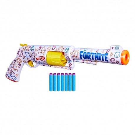 Lanzador Nerf Fortnite Frenz 4 Ever con diseños de personajes