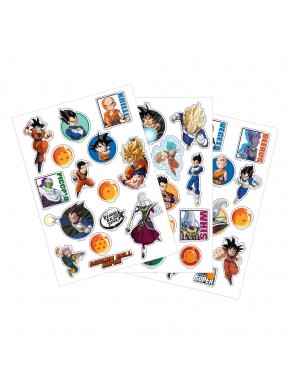 Feuilles d'autocollants Dragon Ball avec personnages emblématiques