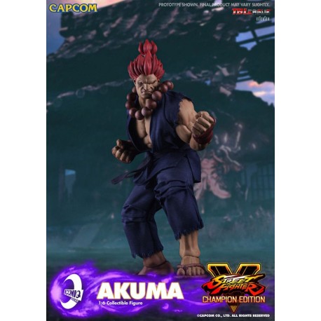 Figura Akuma de 30 cm en acción con efectos morados