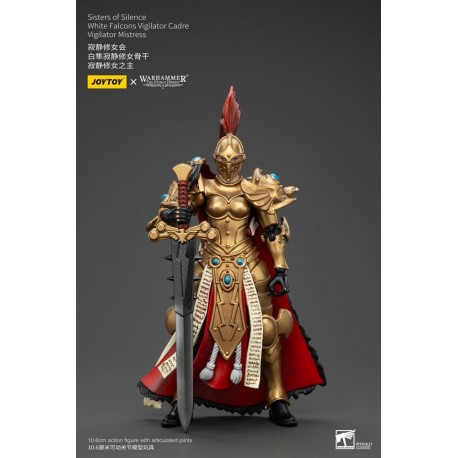 Figura articulada Sisters of Silence de Warhammer 19 cm con armadura dorada